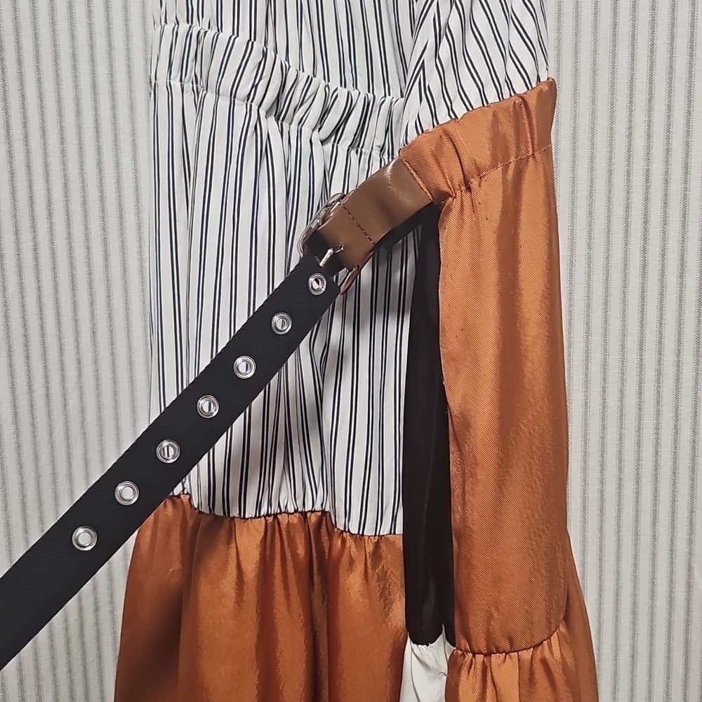Tibi Mixed Media Midi Dress - Picture 6 of 7